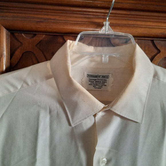 🌟FREE with purchase🌟 Off White Long Sleeve Button Down Formal Shirt - Size L - Picture 5 of 15